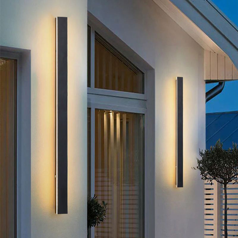 Silex Outdoor Wall Lamp | Dimmable LED, Sleek Black Design 12
