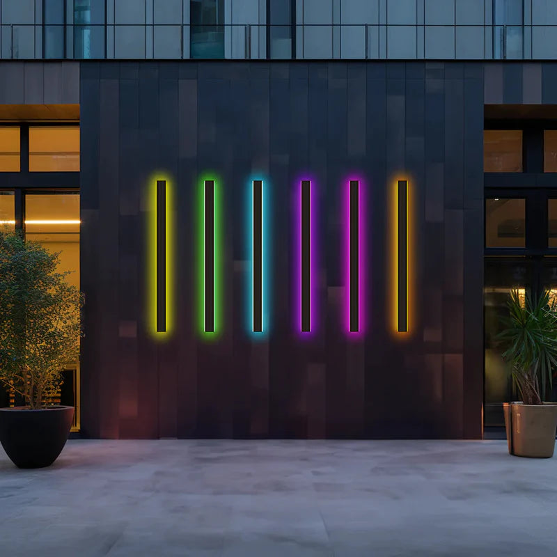 Silex Outdoor Wall Lamp | Dimmable LED, Sleek Black Design 13