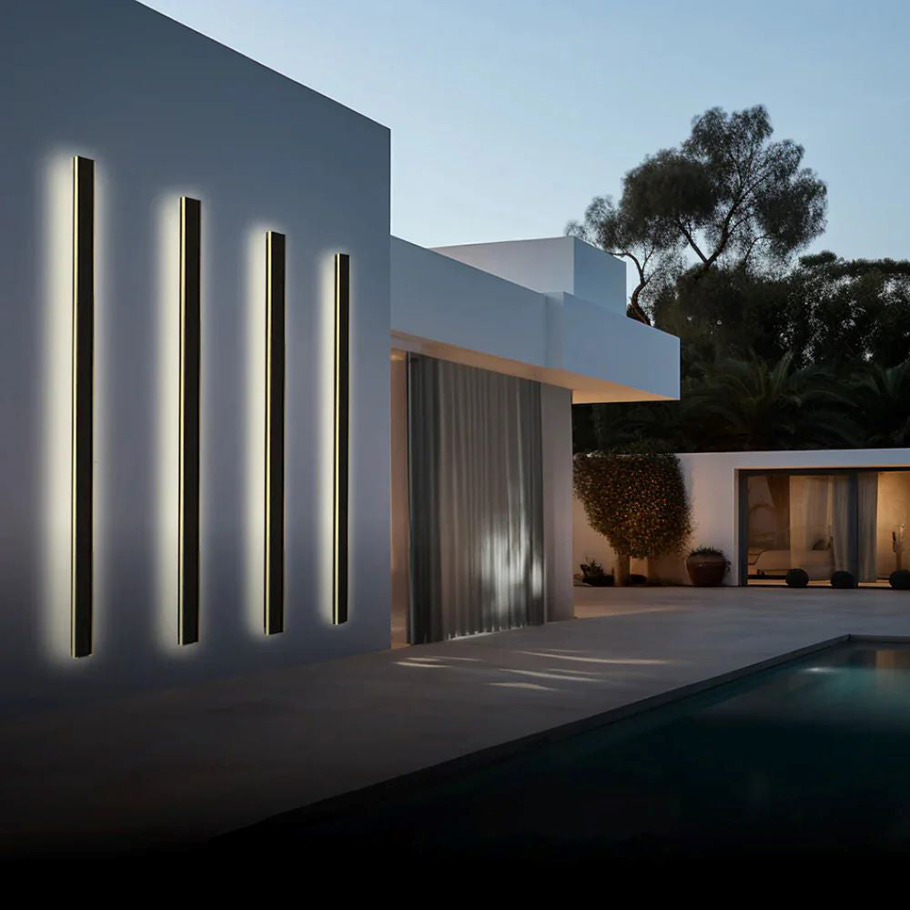 Silex Outdoor Wall Lamp | Dimmable LED, Sleek Black Design 17