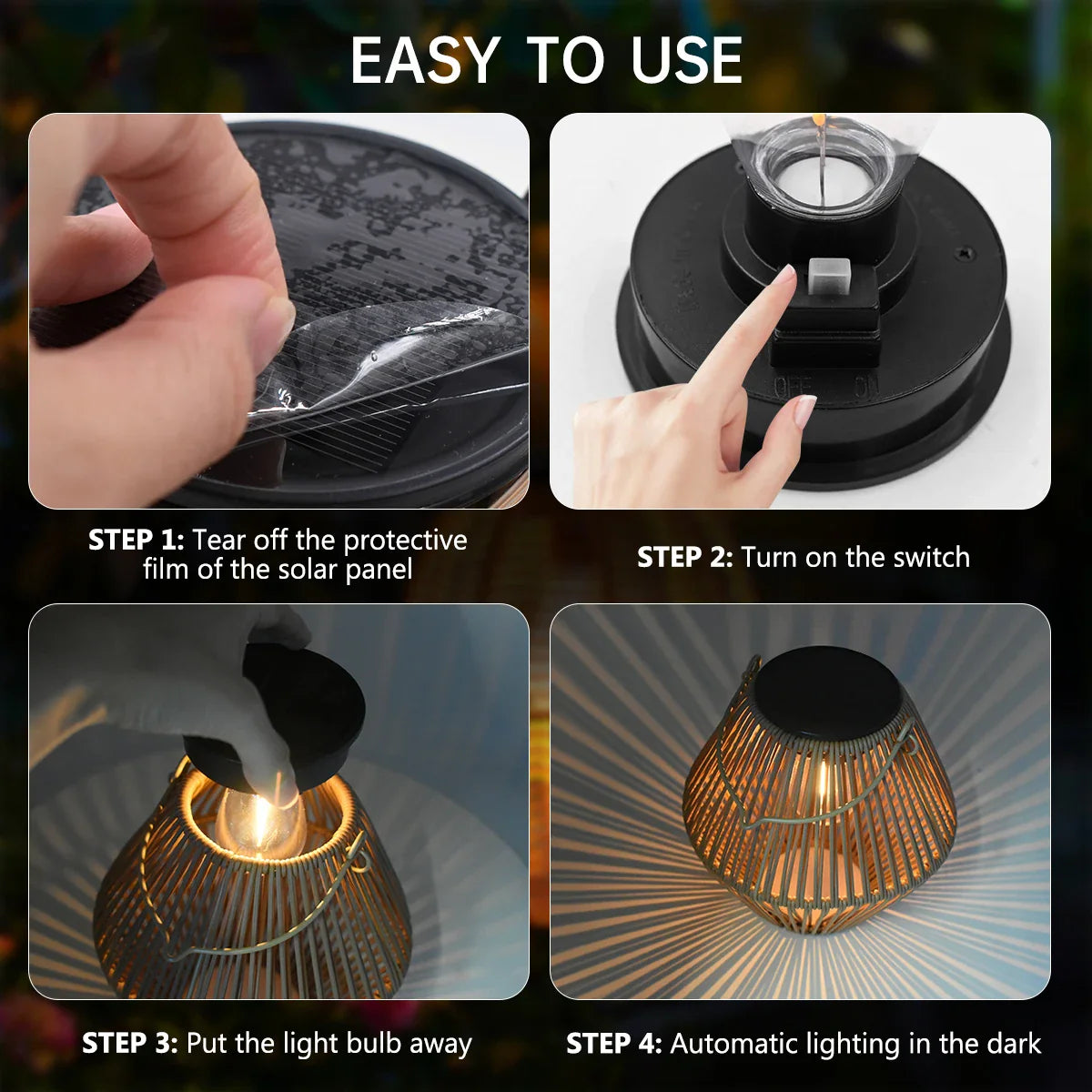 Solara Solar Rattan Outdoor Lantern-Home & Garden > Lighting > Outdoor Lighting > Decorative Outdoor Lighting-Laren Fete-Tall-Laren Fete