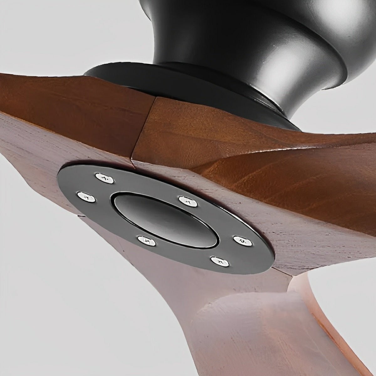 Solvik Wood Blade DC Ceiling Fan-Home & Garden > Lighting > Ceiling Fans-Laren Fete-Black Walnut-42"-Laren Fete