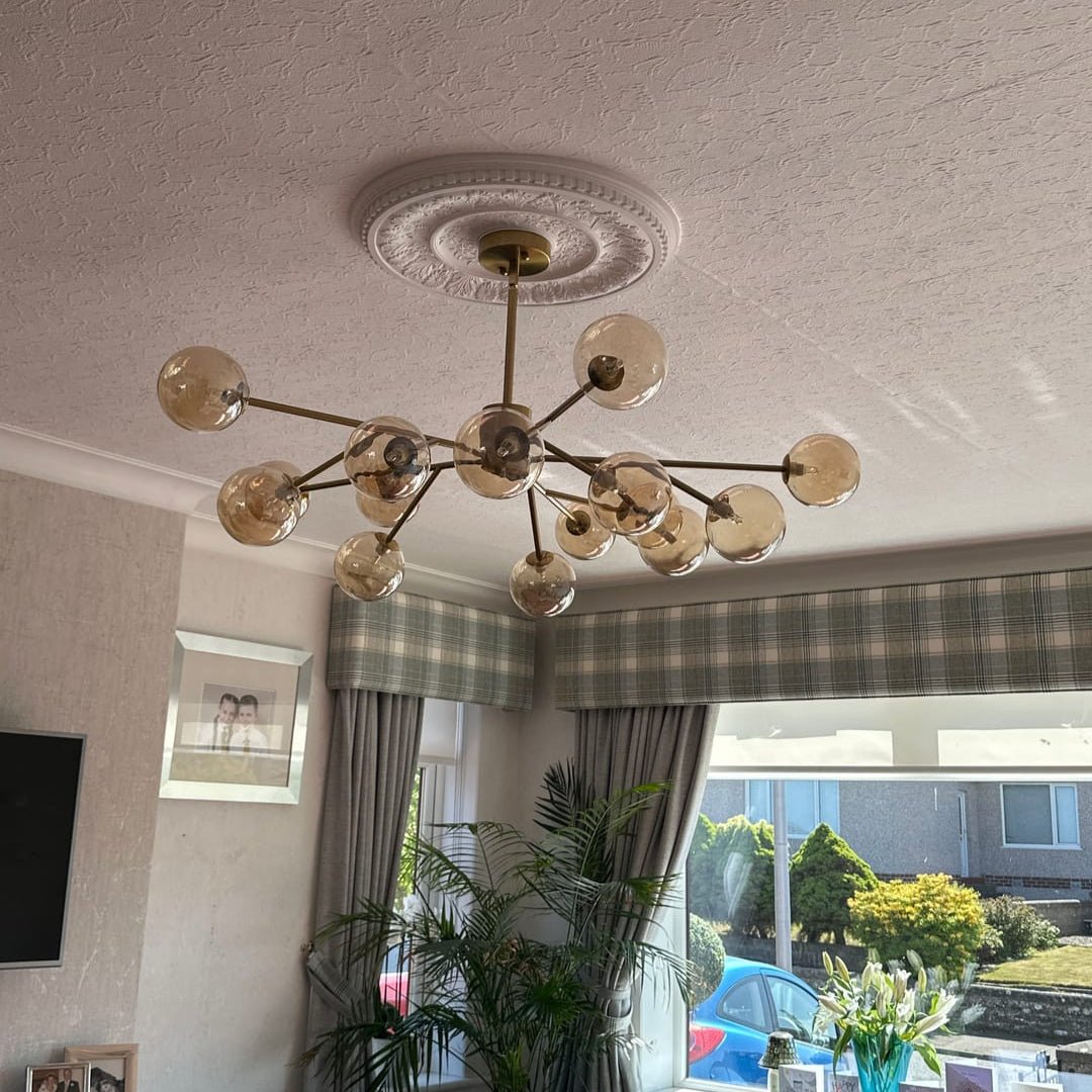 Sparky Black Chandelier | 15-Light Modern Sputnik Design 4