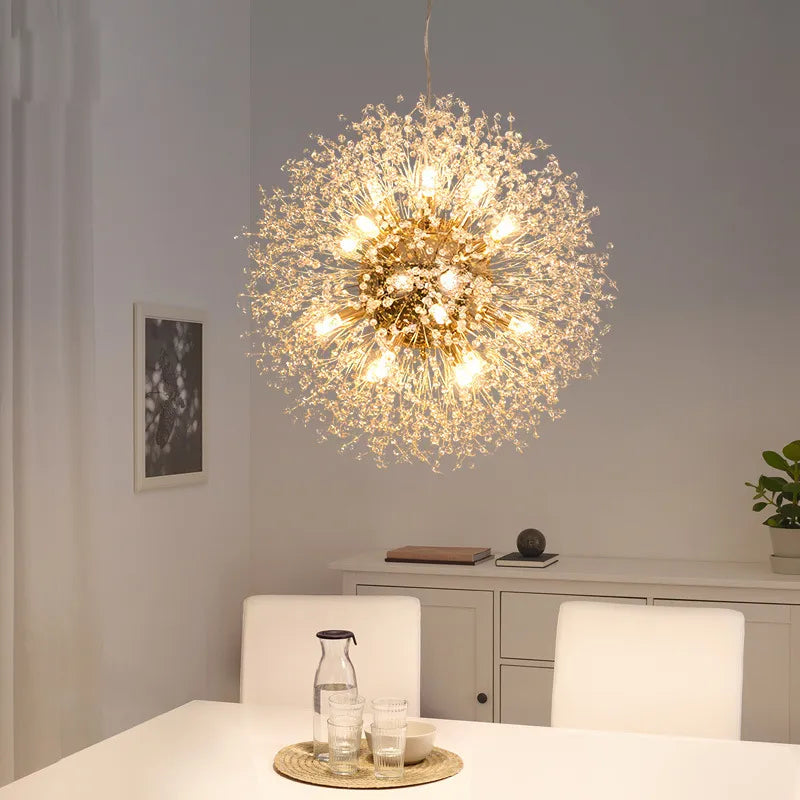 Sparrow Glass Pendant Light | Crystal, Dimmable LED for Kitchen Pendant Lighting 1