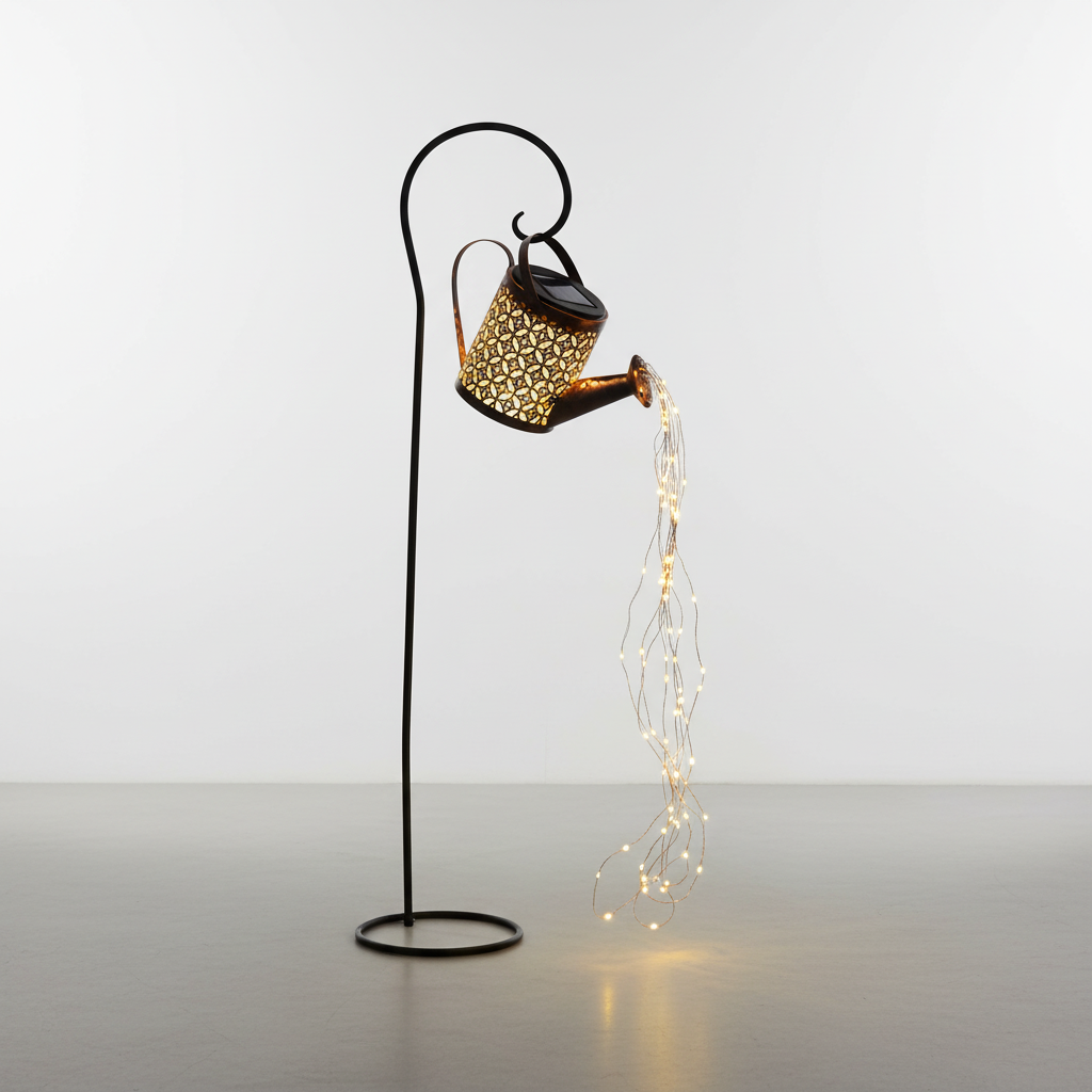 StarPour Solar Waterfall Garden Lantern – Copper Wire LED-Home & Garden > Lighting > Outdoor Lighting > Decorative Outdoor Lighting-Laren Fete-Laren Fete