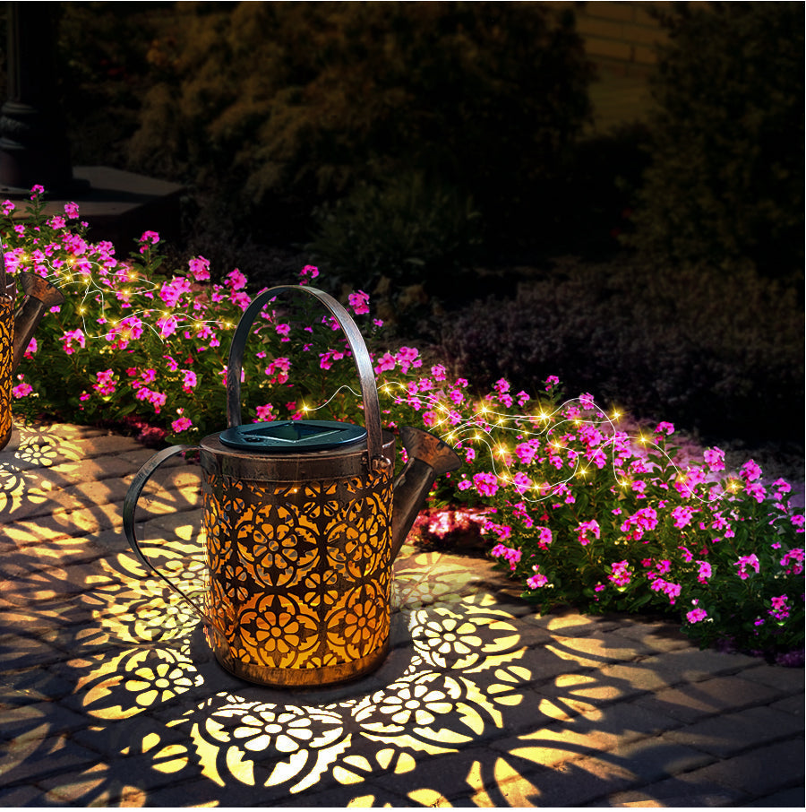 StarPour Solar Waterfall Garden Lantern – Copper Wire LED-Home & Garden > Lighting > Outdoor Lighting > Decorative Outdoor Lighting-Laren Fete-Laren Fete