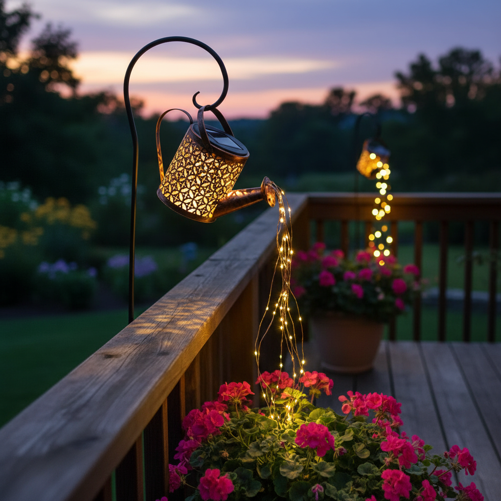 StarPour Solar Waterfall Garden Lantern – Copper Wire LED-Home & Garden > Lighting > Outdoor Lighting > Decorative Outdoor Lighting-Laren Fete-Laren Fete