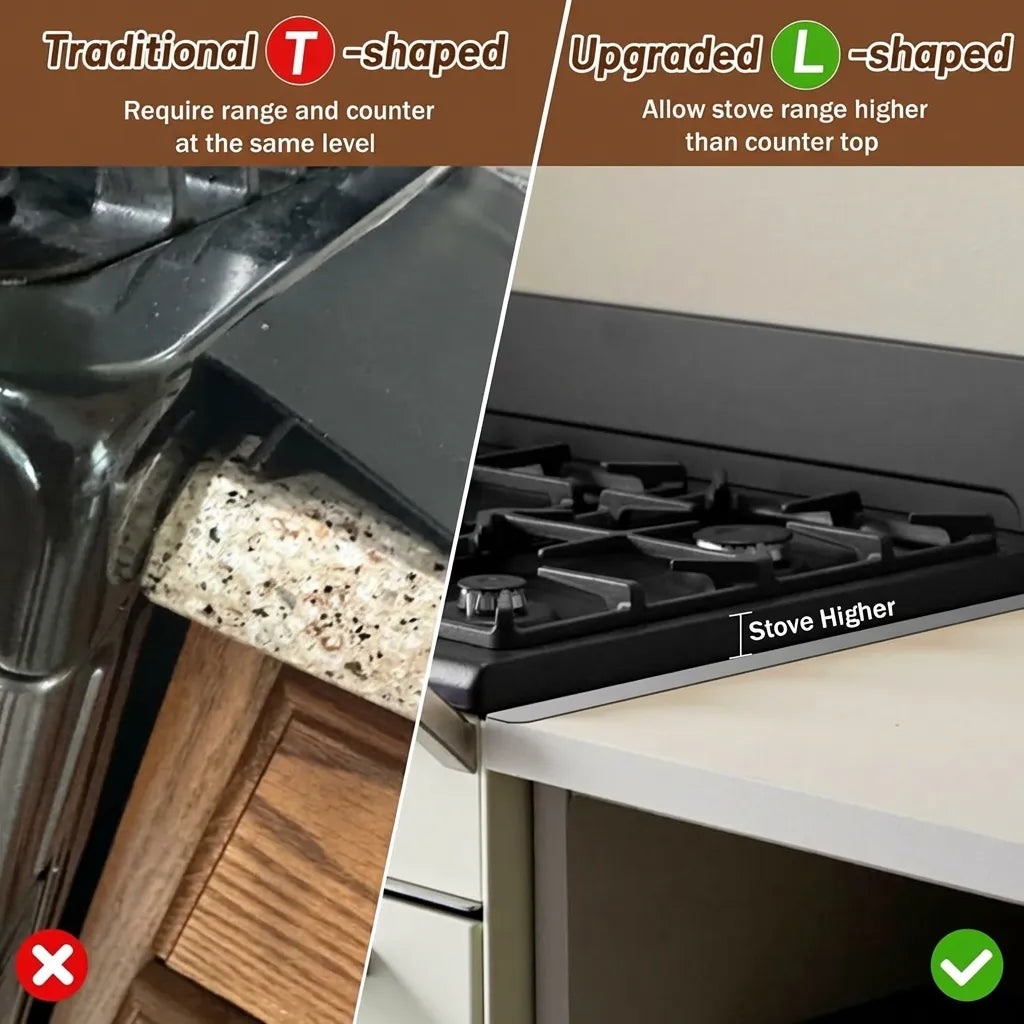 Stove Gap Covers – 304 Stainless Steel, Set of 2-Home & Garden > Kitchen & Dining > Kitchen Tools & Gadgets-Laren Fete-2pcs - Silver-Laren Fete