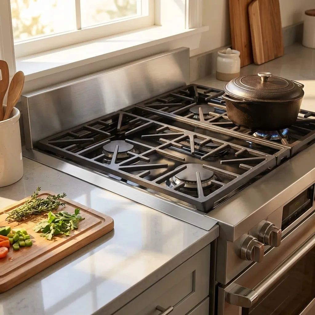 Stove Gap Covers – 304 Stainless Steel, Set of 2-Home & Garden > Kitchen & Dining > Kitchen Tools & Gadgets-Laren Fete-2pcs - Silver-Laren Fete
