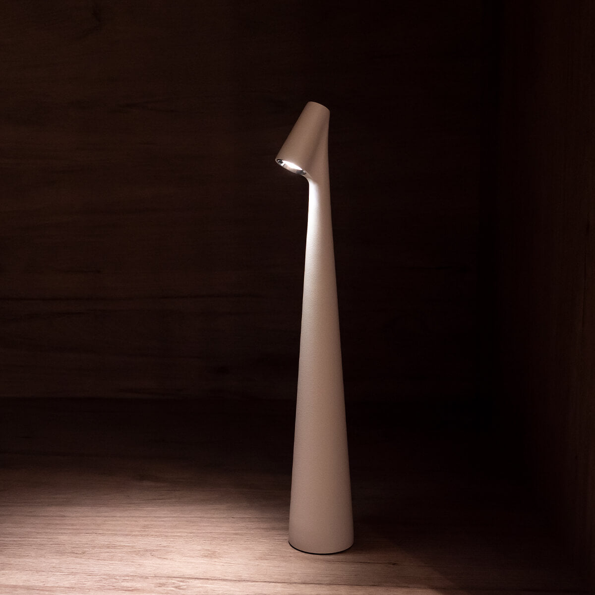 Tura Aluminium Portable Table Lamp-Home & Garden > Lighting > Table Lamps-Laren Fete-Short (H=13in / 33cm)-Golden Brown-Laren Fete