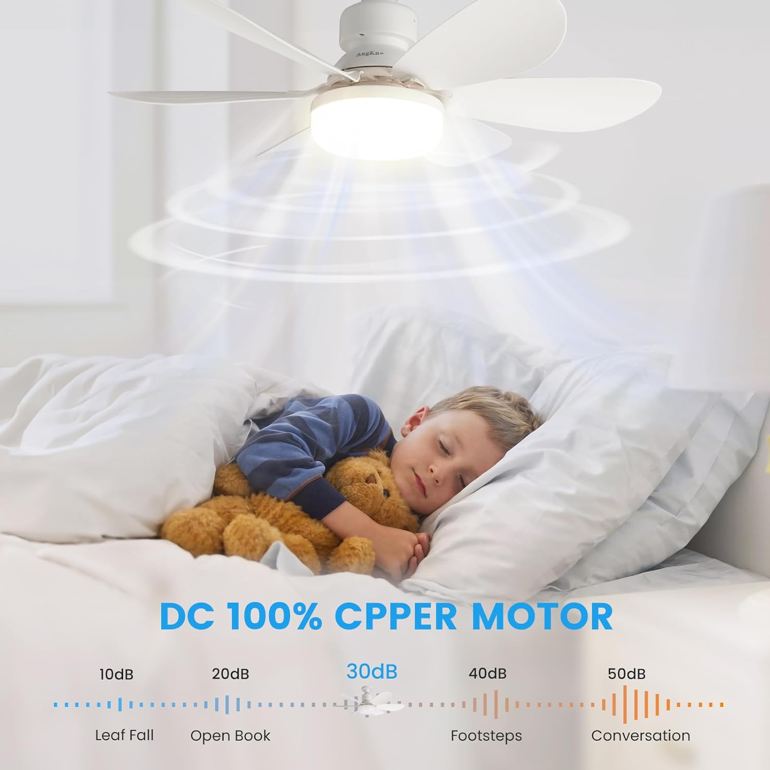 Vega LED Ceiling Fan with Remote Control – 3 Colour Temps-Home & Garden > Lighting > Ceiling Fans-Laren Fete-Laren Fete