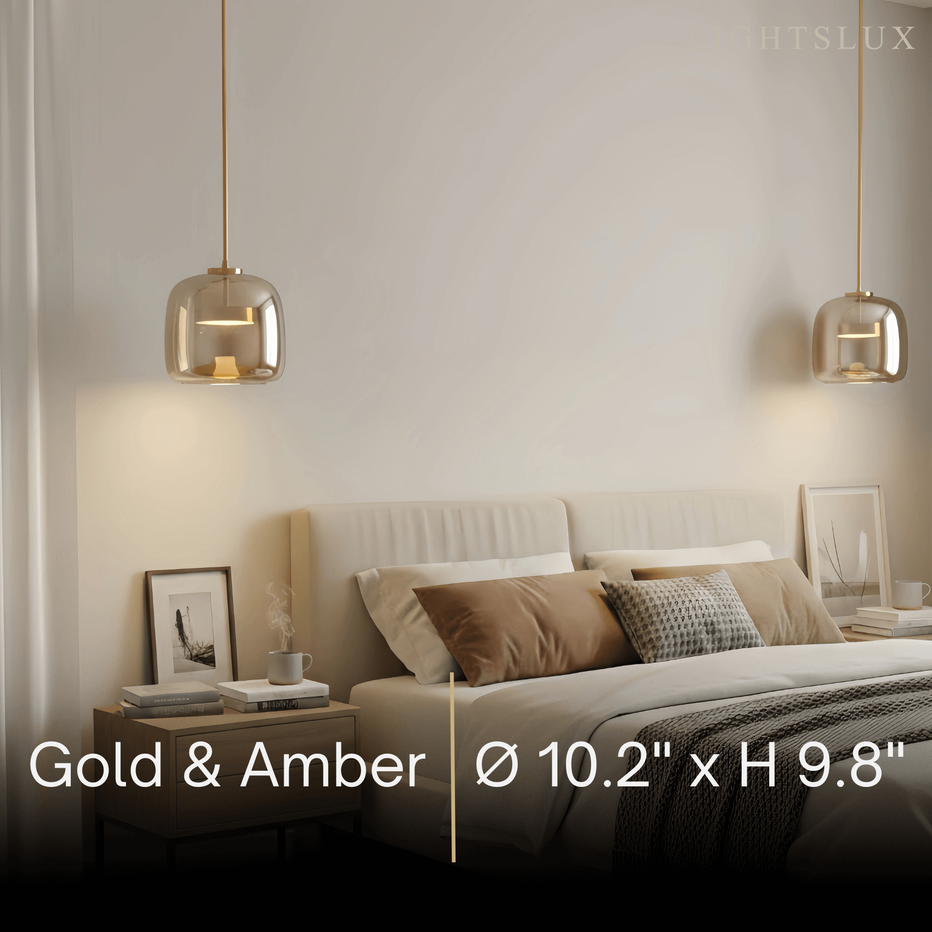 Vetro Hand-Blown Glass Pendant Light-Home & Garden > Lighting > Pendant Lights-Laren Fete-D26cm × H 25cm (10.2″ × 9.8″)-Black & Smoke grey-Warm White (3000K)-Laren Fete