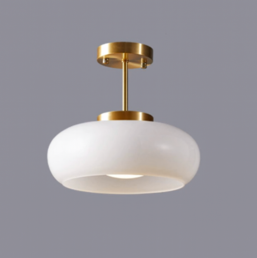 Vintara Flush Mount Ceiling Light | Glass Shade, LED Minimalist Fixture 5