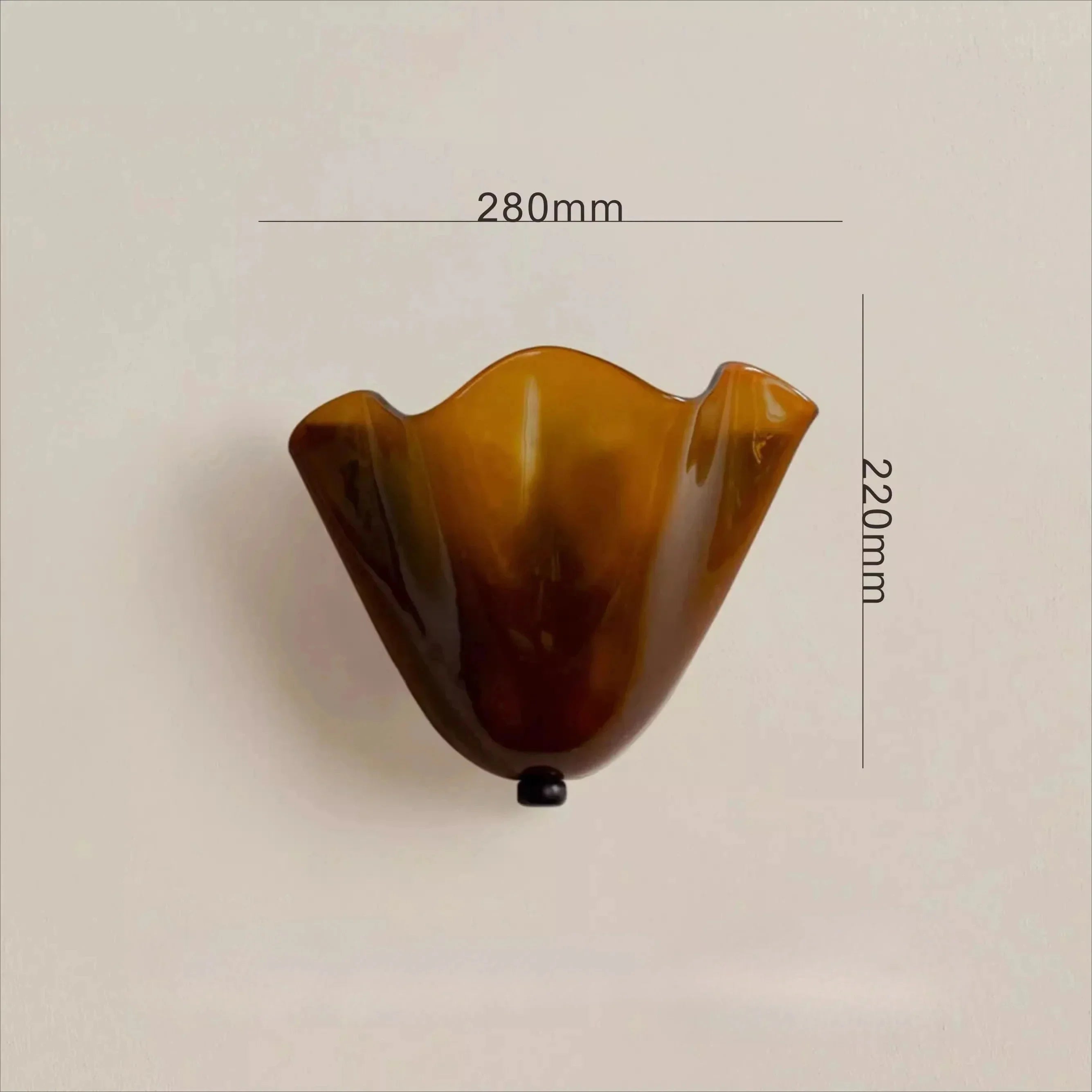 Vistia Glass Wall Lamp – Retro Frosted Shade-Home & Garden > Lighting > Wall Lights & Sconces-Laren Fete-Brown-Warm light-Laren Fete