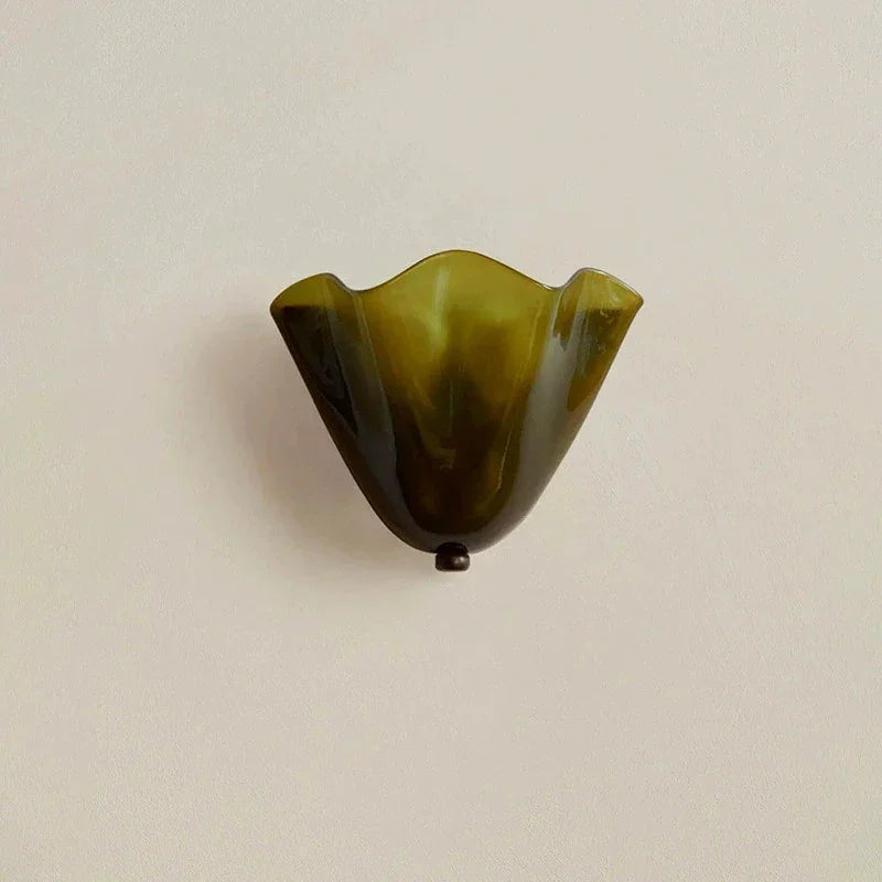 Vistia Glass Wall Lamp – Retro Frosted Shade-Home & Garden > Lighting > Wall Lights & Sconces-Laren Fete-Green-Warm light-Laren Fete
