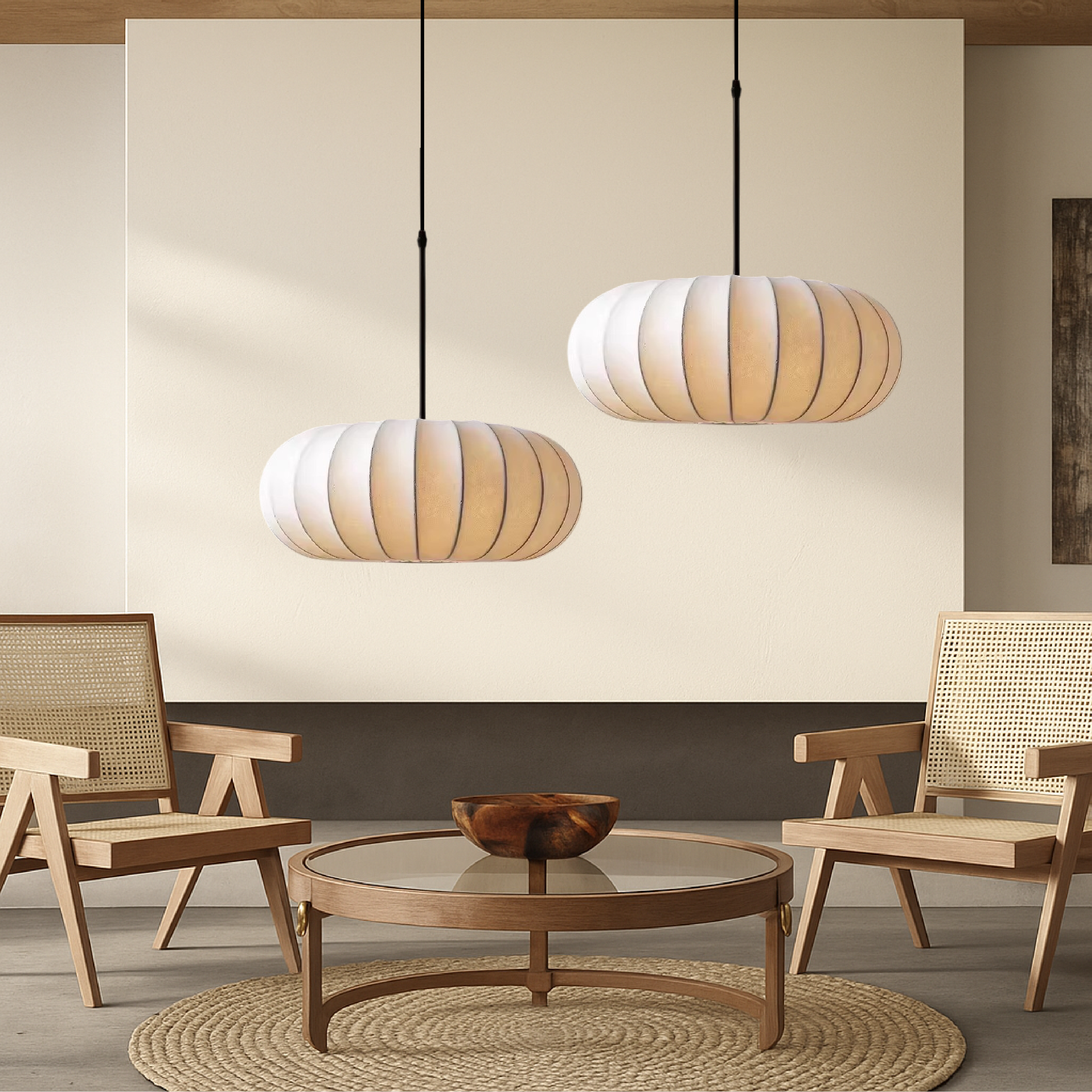 Vivid Pendant Light | Handcrafted Silk, Adjustable Height Kitchen Island Lighting 3