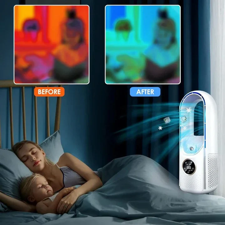 Voltyx Bladeless Personal Air Cooler – Silent & Portable-Home & Garden > Heating, Cooling & Air > Fans > Personal Fans-Laren Fete-Laren Fete