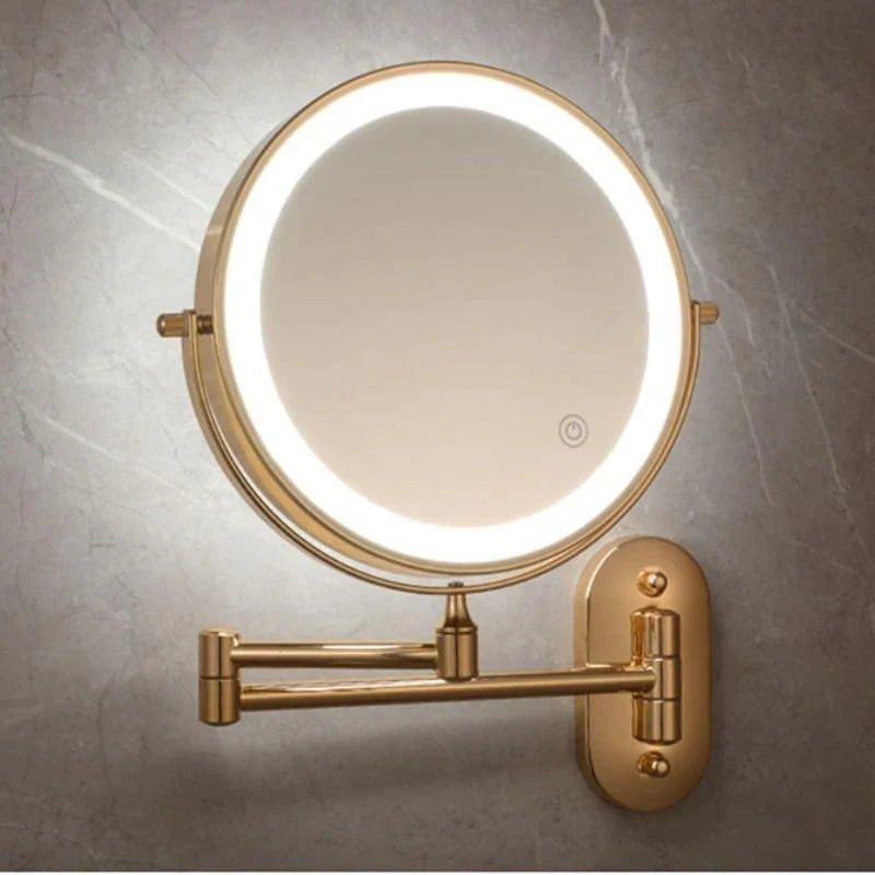 Wavely Vanity Mirror | LED Illuminated, Adjustable Magnification 5