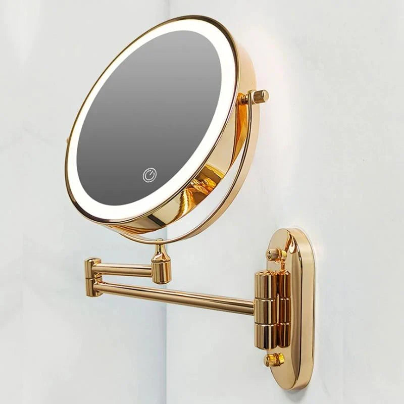 Wavely Vanity Mirror | LED Illuminated, Adjustable Magnification 6
