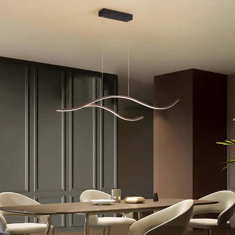 Waver Black Pendant Light | Dimmable LED, Adjustable Design for Kitchen Island 0