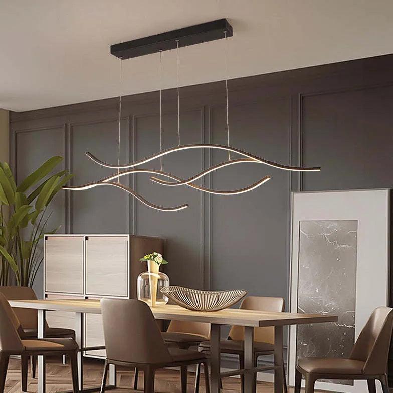 Waver Black Pendant Light | Dimmable LED, Adjustable Design for Kitchen Island 1