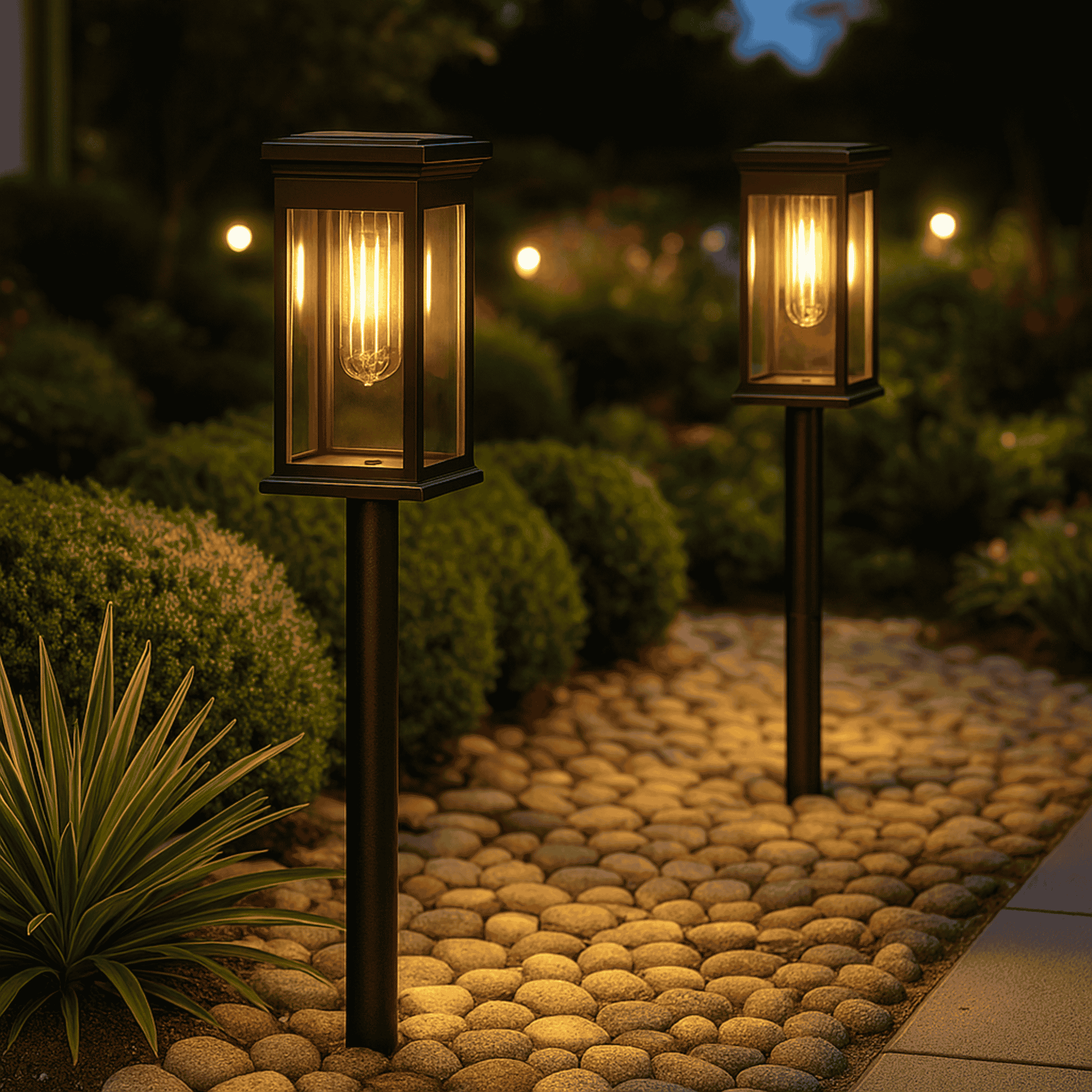 ZenGlow Solar Garden Path Lights-Home & Garden > Lighting > Outdoor Lighting > Path Lights-Laren Fete-2 Pack-Laren Fete