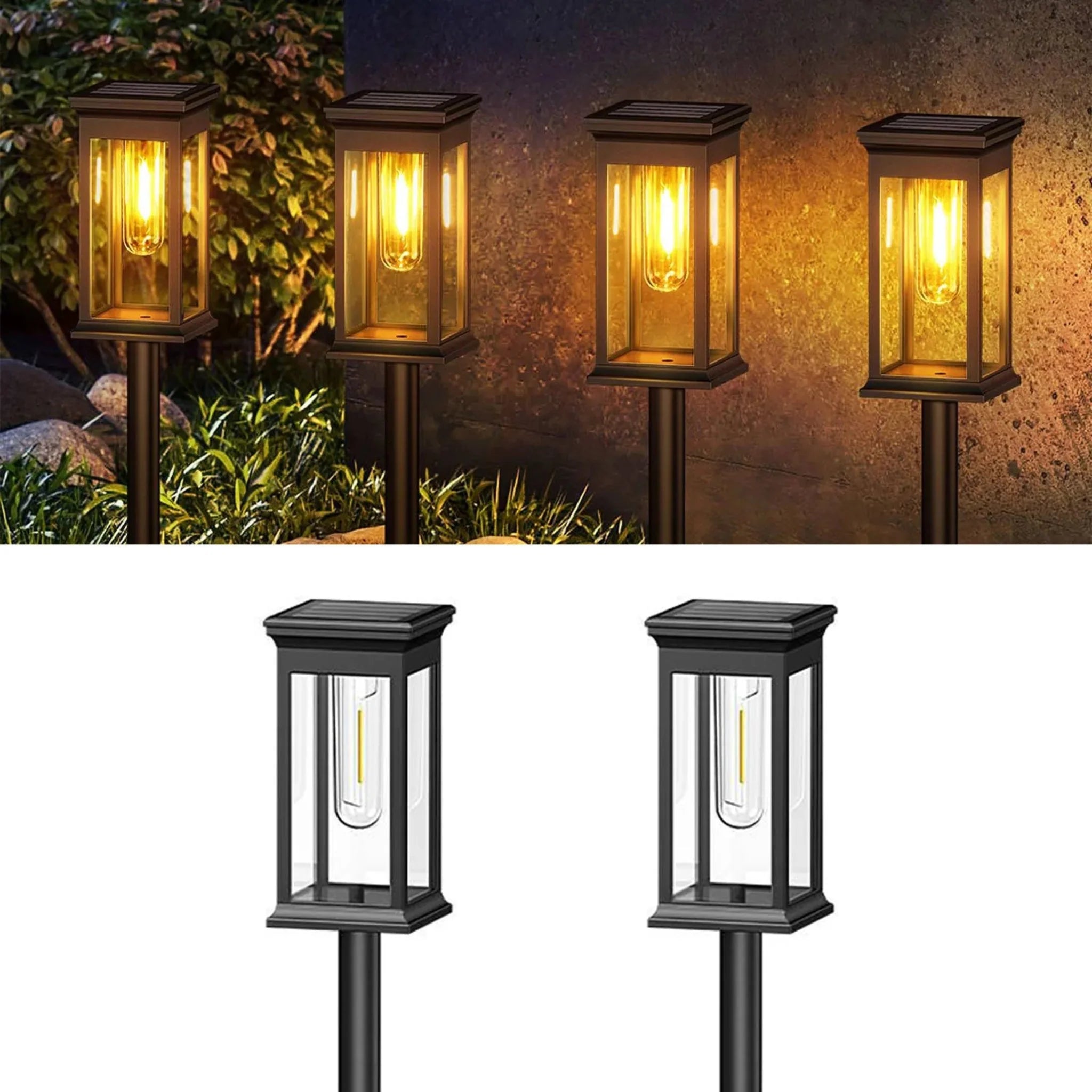 ZenGlow Solar Garden Path Lights-Home & Garden > Lighting > Outdoor Lighting > Path Lights-Laren Fete-2 Pack-Laren Fete