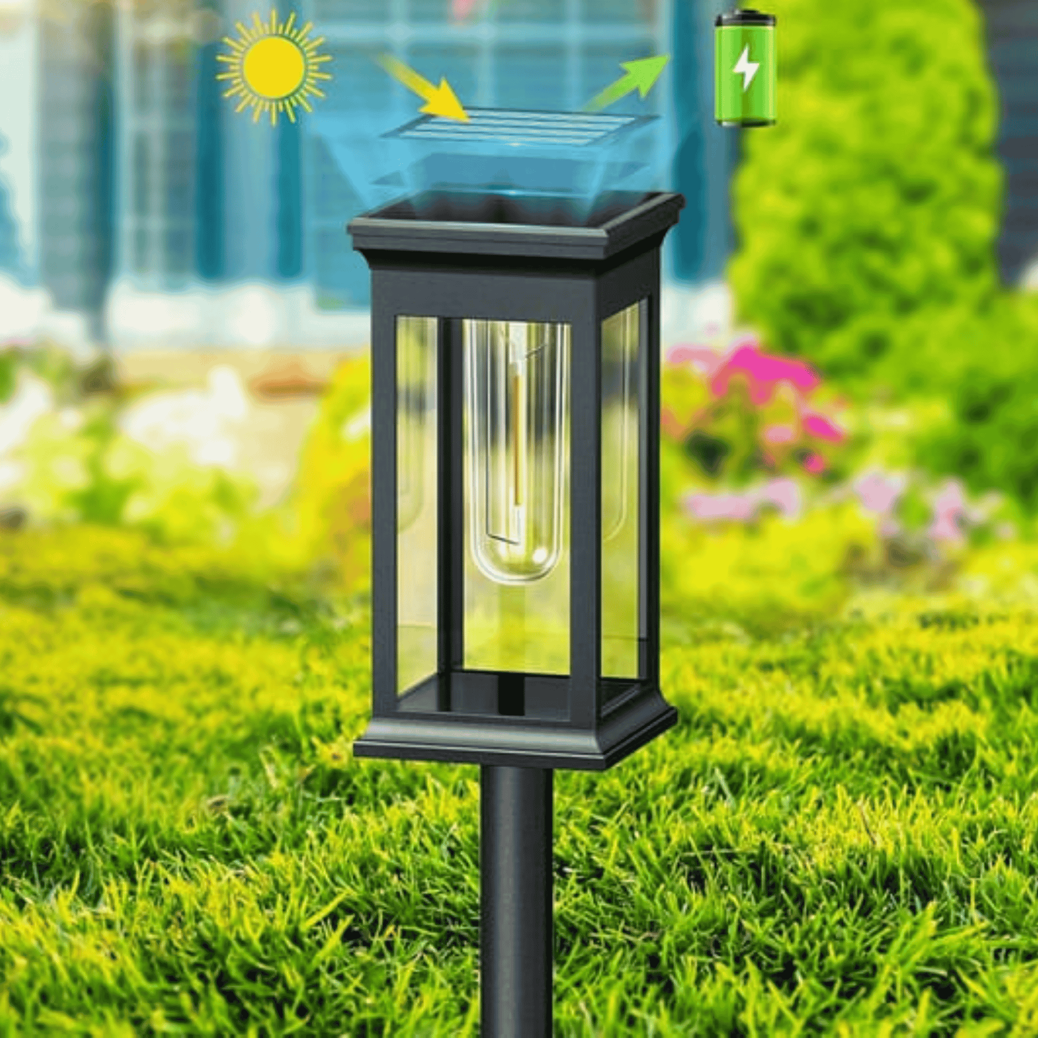 ZenGlow Solar Garden Path Lights-Home & Garden > Lighting > Outdoor Lighting > Path Lights-Laren Fete-2 Pack-Laren Fete