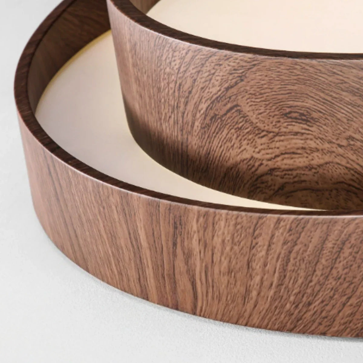 Zenno Walnut Flush Mount Ceiling Light-Home & Garden > Lighting > Ceiling Lights-Laren Fete-D40cm x H14cm (15.7″ x H 5.5″)-Warm White(3000K)-Laren Fete