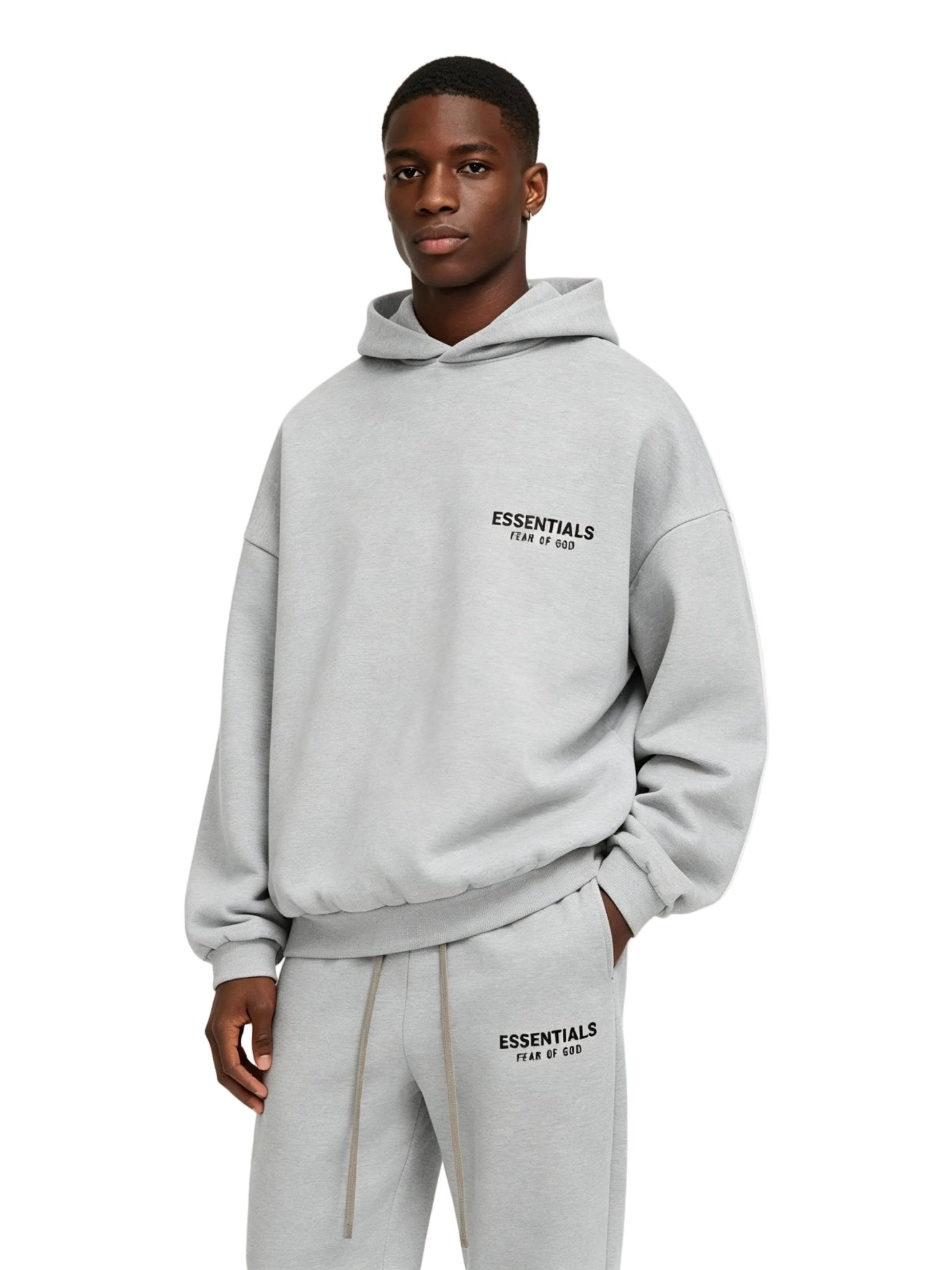 Fear of God Essentials Fleece Hoodie II Light Heather Gray FW24