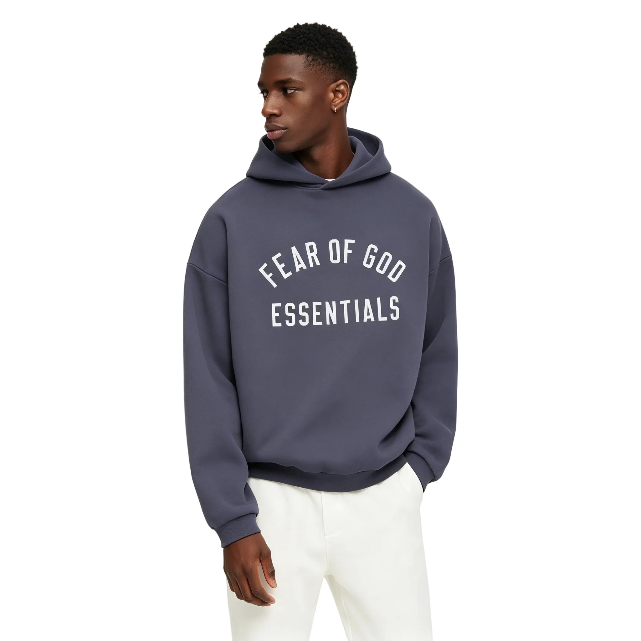 Fear of God Essentials Fleece Hoodie Marine